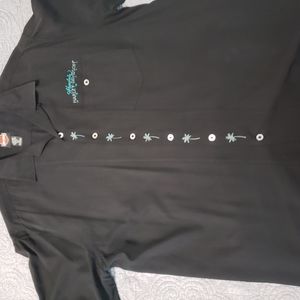 Mens harley-davidson silk button down shirt xl